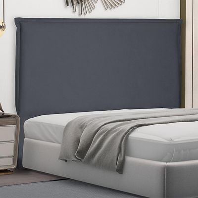 Cabeceira Decorativa Queen Size 1,60M Trento Suede Cinza - Gran Belo