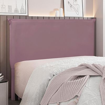 Cabeceira Decorativa King Size 1,95M Trento Veludo Uva - Gran Belo