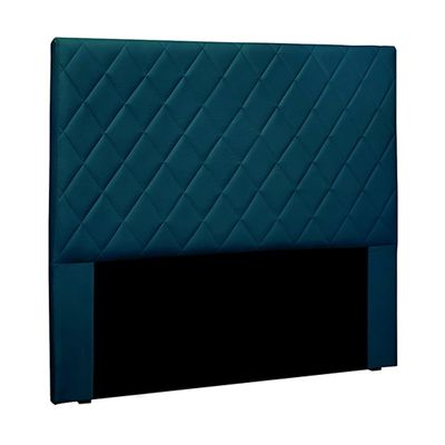 Cabeceira Decorativa Casal 1,40M Tàzio Veludo Azul Marinho - Gran Belo