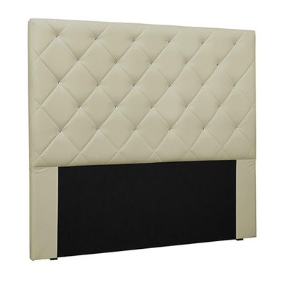 Cabeceira Decorativa Queen Size 1,60M Tàzio PU Marfim - Gran Belo