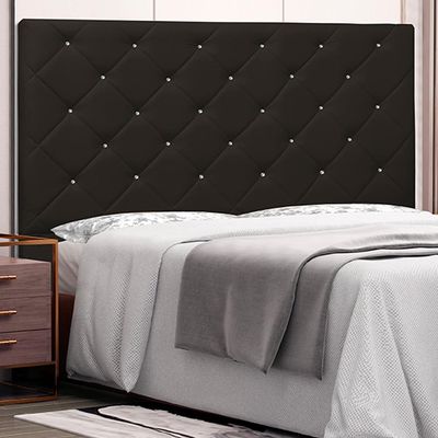 Cabeceira Decorativa Queen Size 1,60M Tàzio PU Marrom - Gran Belo