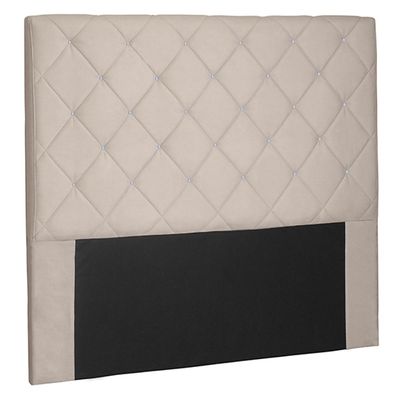 Cabeceira Decorativa King Size 1,95M Tàzio Suede Bege - Gran Belo