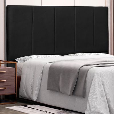 Cabeceira Decorativa Queen Size 1,60M Erza PU Preto - Gran Belo