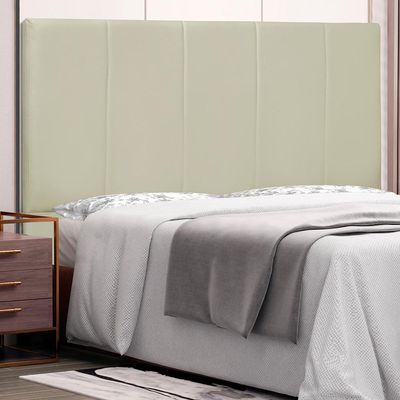 Cabeceira Decorativa King Size 1,95M Erza PU Marfim - Gran Belo