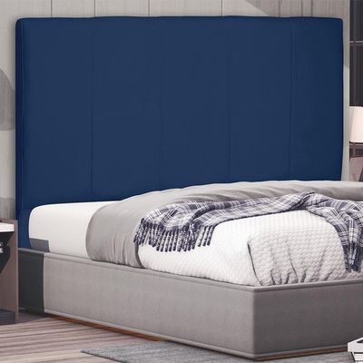 Cabeceira Decorativa Queen Size 1,60M Erza Suede Azul Marinho - Gran Belo
