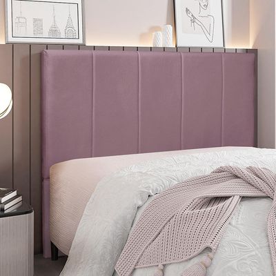 Cabeceira Decorativa Queen Size 1,60M Erza Veludo Uva - Gran Belo