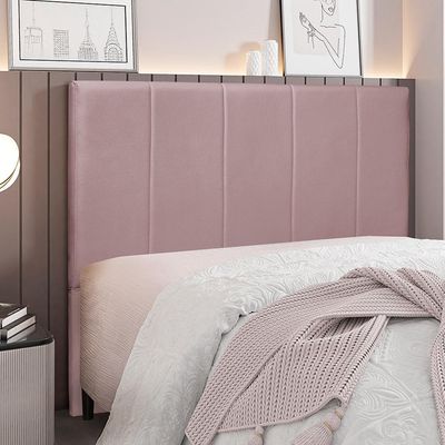 Cabeceira Decorativa King Size 1,95M Erza Veludo Lilás - Gran Belo