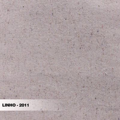 Poltrona Decorativa Pés em Aço Stagno Linho Areia Rústico - Gran Belo