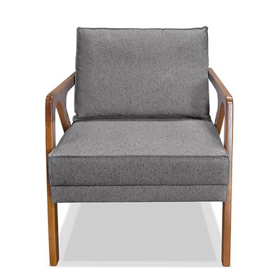 Kit 2 Poltronas Decorativas De Luxo Frida Linho Cinza - Gran Belo
