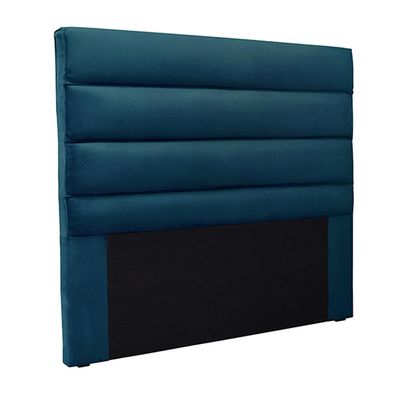 Cabeceira Decorativa Queen Size 1,60M Guess Veludo Azul Marinho - Gran Belo