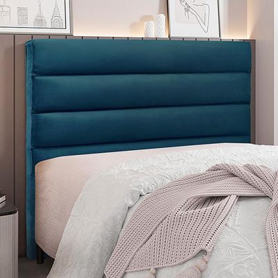 Cabeceira Decorativa Queen Size 1,60M Guess Veludo Azul Marinho - Gran Belo