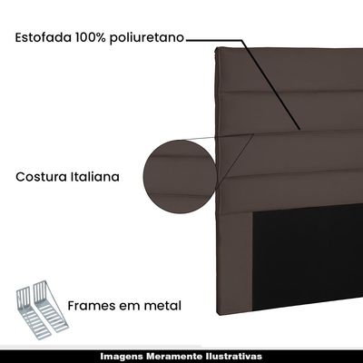Cabeceira Decorativa 1,40M Guess Suede Café - Gran Belo