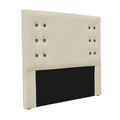 Cabeceira Decorativa Casal 1,40M Kors Veludo Bege - Gran Belo