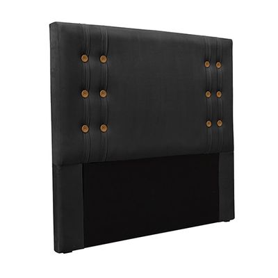 Cabeceira Decorativa Casal 1,40M Kors Veludo Preto - Gran Belo