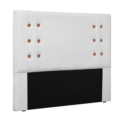 Cabeceira Decorativa Queen Size 1,60M Kors PU Branco - Gran Belo