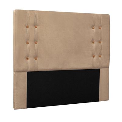 Cabeceira Decorativa Queen Size 1,60M Kors Suede Bege - Gran Belo
