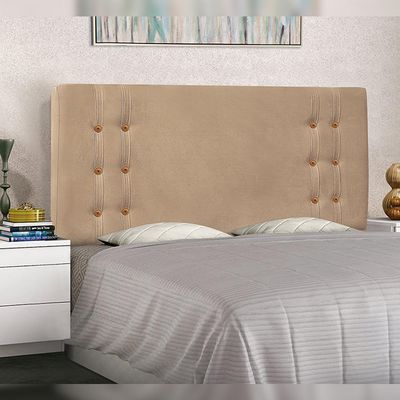 Cabeceira Decorativa Queen Size 1,60M Kors Suede Bege - Gran Belo