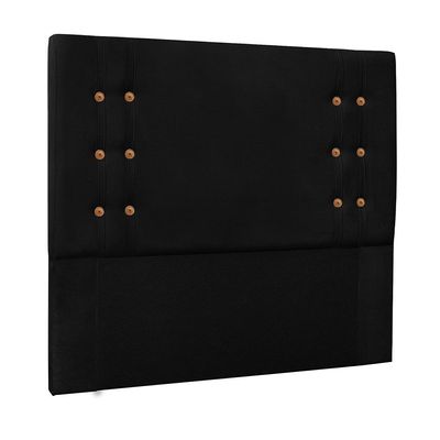 Cabeceira Decorativa King Size 1,95M Kors Suede Preto - Gran Belo