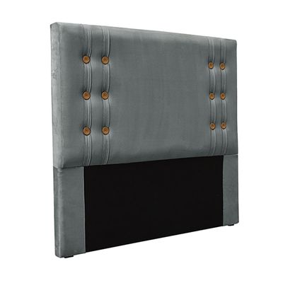 Cabeceira Decorativa King Size 1,95M Kors Veludo Cinza - Gran Belo