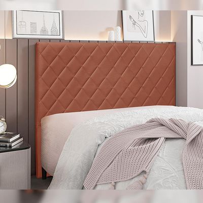 Cabeceira Decorativa Queen Size 1,60M Baelon Veludo Cobre - Gran Belo