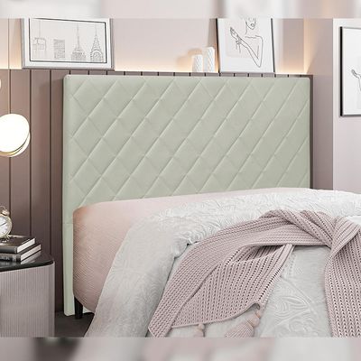 Cabeceira Decorativa 1,40M Baelon Veludo Prata - Gran Belo