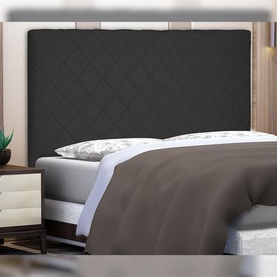 Cabeceira Decorativa Queen Size 1,60M Baelon Suede Preto - Gran Belo