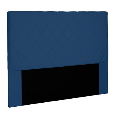 Cabeceira Decorativa Queen Size 1,60M Baelon Suede Azul Marinho - Gran Belo