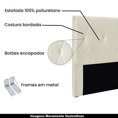 Cabeceira Decorativa 1,40M Yves Linho Natural - Gran Belo