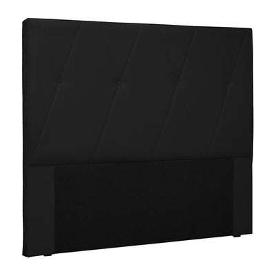 Cabeceira Decorativa King Size 1,95M Yves PU Preto - Gran Belo