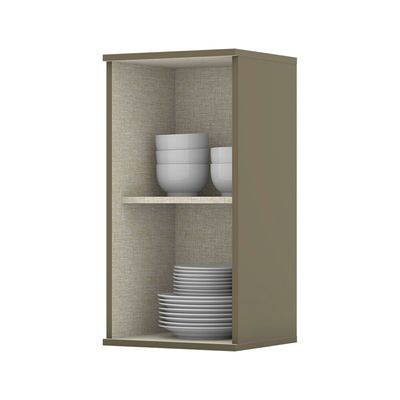 Armário Aéreo 40 cm em MDF Henn Connect, 1 Porta - C52 Duna/Cristal