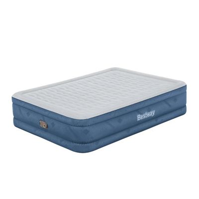 Colchão Inflável Casal Queen Azul com Bomba 110v Integrada
