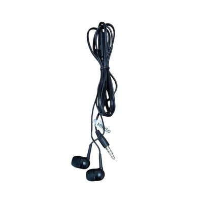Fone de Ouvido Preto Confortável com Fio Estojo Conector P2