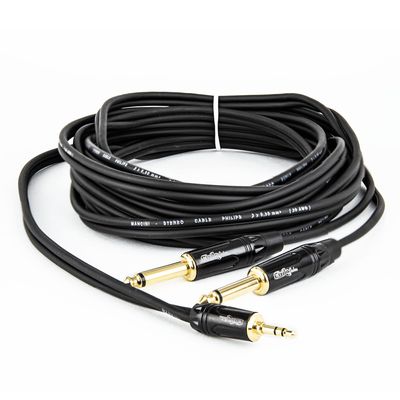 Cabo Adaptador P2 Estereo Para 2 P10 Mono - 1 Metro