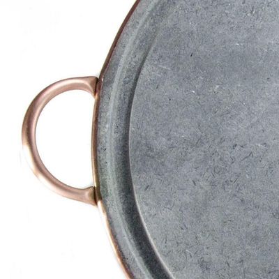 Grelha/pedra Para Carnes Pedra Sabão G Cobre 37 Cm