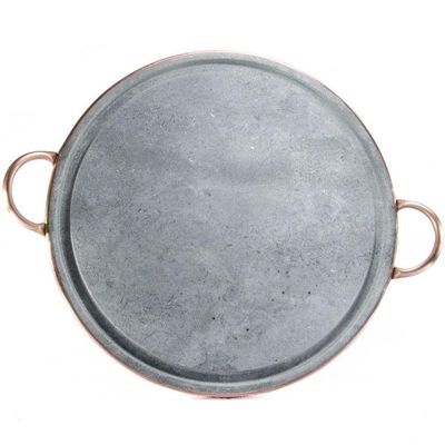 Grelha/pedra Para Carnes Pedra Sabão G Cobre 37 Cm