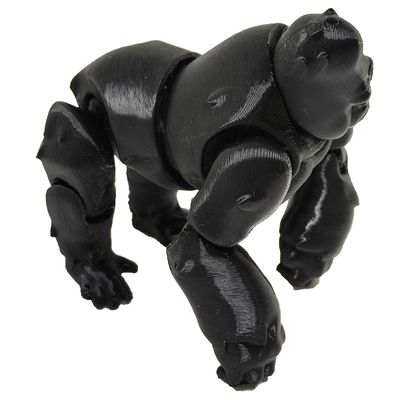 Boneco Gorila Articulado Impressão 3d Decoração 15 cm Geek Brinquedo Preto