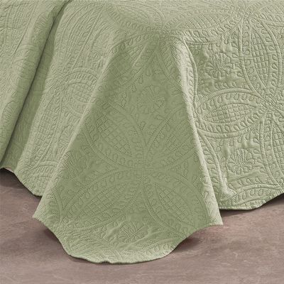 Colcha King Bouti dupla Face 03 Peças - Verde