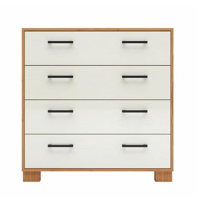 Cômoda com 04 Gavetas Essence D03 Freijó Off White Brilho - Lyam Decor