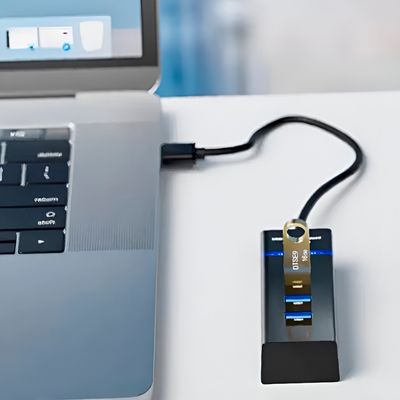 Hub Cabo Usb 3.0 Extensor Adaptador 4 Portas Hd Pen Drive - Expanda Conexões e Organize seu Espaço