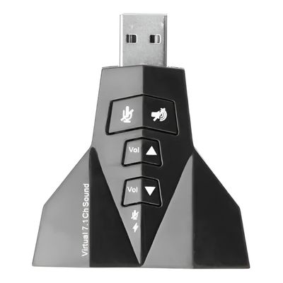 Adaptador de Áudio USB 7.1 – Melhor Qualidade de Som para PC e Notebook | Placa de Áudio Microfone