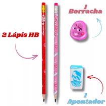 KIT LAPIS HB FINI 2 LAPIS, APONTADOR E BORRACHA - LEO & LEO