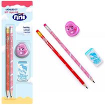 KIT LAPIS HB FINI 2 LAPIS, APONTADOR E BORRACHA - LEO & LEO