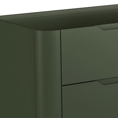 Cômoda Para Quarto Closet Orgânica 6 Gavetas Pés Industrial Dourado Bliss I03 Musgo - Lyam Decor