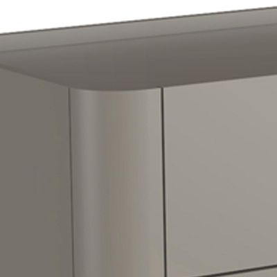 Cômoda Para Quarto Closet Orgânica 6 Gavetas Pés Industrial Dourado Bliss I03 Grigio - Lyam Decor