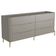 Cômoda Para Quarto Closet Orgânica 6 Gavetas Pés Industrial Dourado Bliss I03 Grigio - Lyam Decor