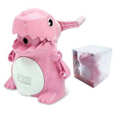 Apontador de Mesa Manual Dinossauro Rosa - KZ229RS - Kaz
