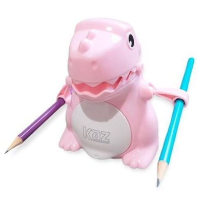 Apontador de Mesa Manual Dinossauro Rosa - KZ229RS - Kaz