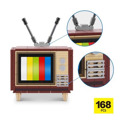 Blocos de Montar Max Premium Retrô - Televisão 168 pçs