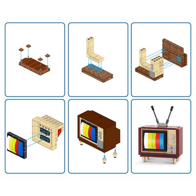 Blocos de Montar Max Premium Retrô - Televisão 168 pçs