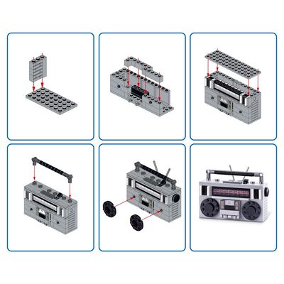 Blocos de Montar Max Premium Retrô - Rádio 157 pçs